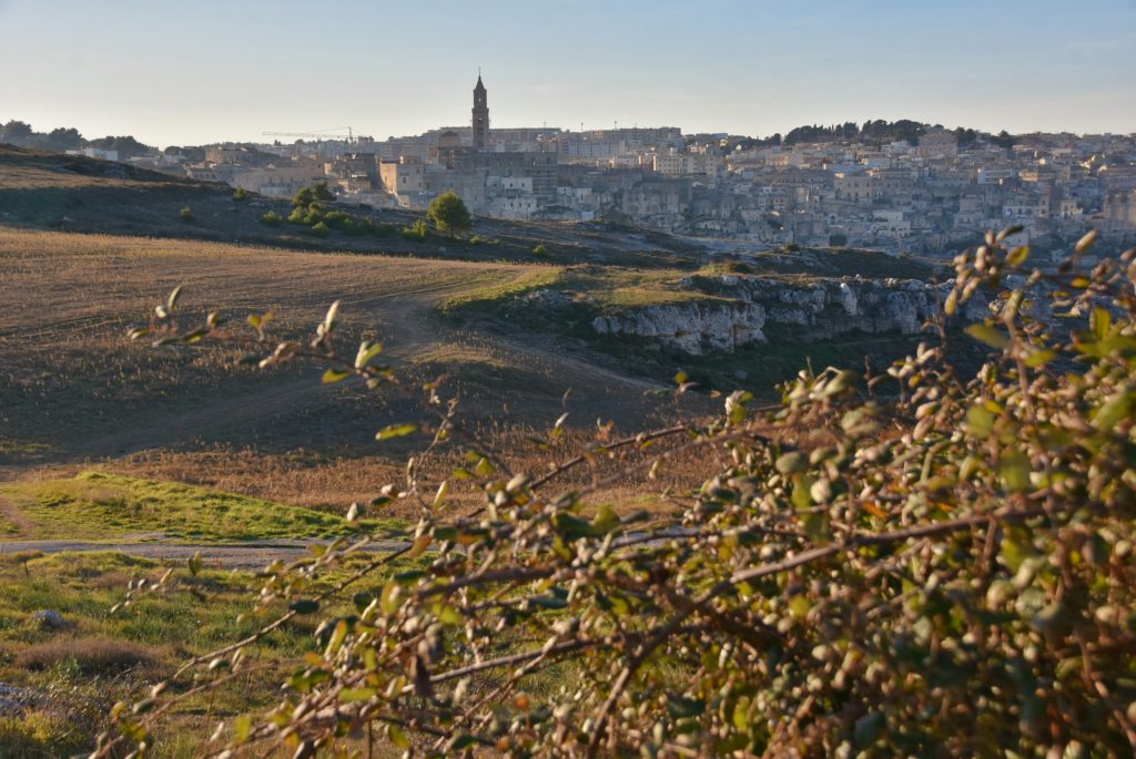 Panorama di Materadal parco della Murgia Materana