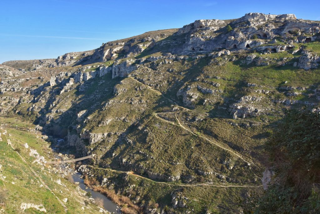 Il ponte tibetano sul torrente Gravina